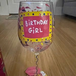 Lolita wine glass birthday girl